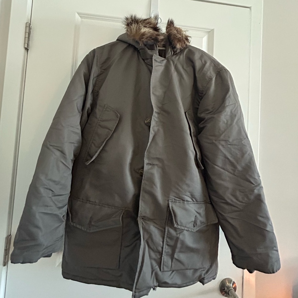 Men’s / Women’s Heavy Duty Insulated Coat • Medium • Grey • - Picture 2 of 11